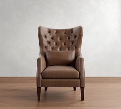 Champlain Tufted Square Arm Leather Chair