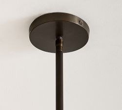 Roman Outdoor Rectangular Recycled Glass Pendant (14")