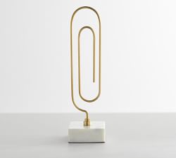 White Marble Oversized Desktop Paperclip