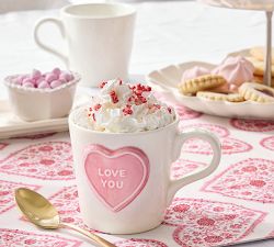 Conversation Hearts Stoneware Mugs