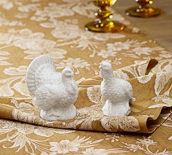 Figural Turkey Stoneware Salt &amp; Pepper Shakers