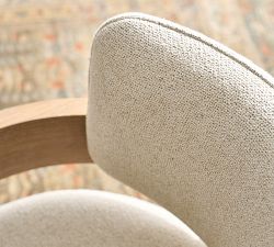 Modern Farmhouse Upholstered Dining Armchair