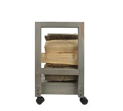 Belsay Wooden Firewood Storage Rolling Crate