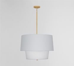 Milton Tiered Drum Shade Pendant - Thumbnail 2