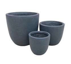 Lambert Lightweight Concrete Round Planters, Set of 3