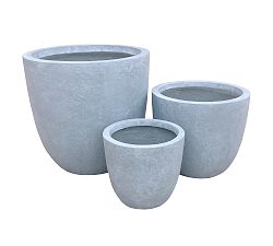 Lambert Lightweight Concrete Round Planters, Set of 3