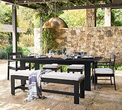 Malibu Metal Extendable Black Dining Table + Chair Dining Set