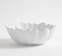 Monique Lhuillier Camille Scalloped Stoneware Serving Bowl