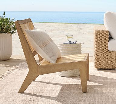 Savannah Eucalyptus Outdoor Lounge Chair | Pottery Barn