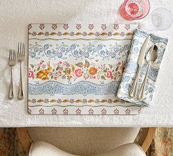 Botanical Bunny Cork Placemats - Set of 4