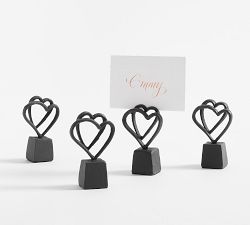Interlocking Hearts Place Card Holders - Set of 4