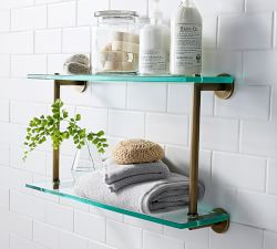 Linden Double Glass Shelf (24")