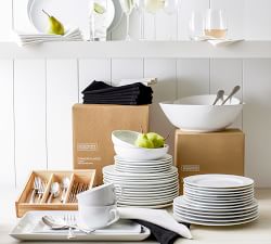 Entertaining Essentials Porcelain Nesting Serving Bowls  - Set of 2