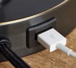 Fitz Adjustable Metal USB Task Table Lamp (20")