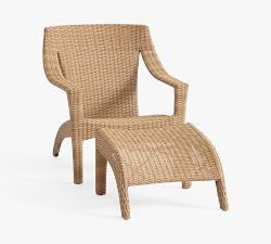 Huntington Wicker Outdoor Adirondack Ottoman