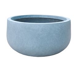 Lambert Lightweight Concrete Low Bowl Planters, Set of 3