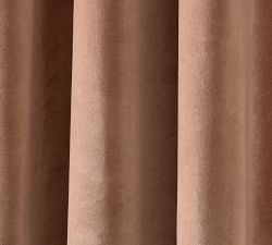 Custom Velvet Twill Blackout Curtain - Rosewood