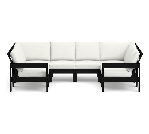 Malibu Teak 8-Piece U-Shaped Sectional Set Cushions