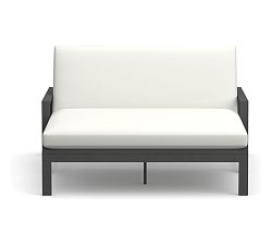 Indio Outdoor Cushion Double Chaise, High Performance Canvas; White