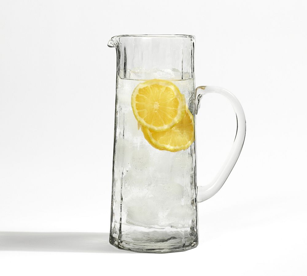 Hammered Café Glass Pitcher