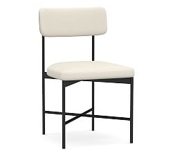 Open Box: Maison Upholstered Dining Side Chair - Performance Heathered Tweed Ivory, Antique Bronze Leg