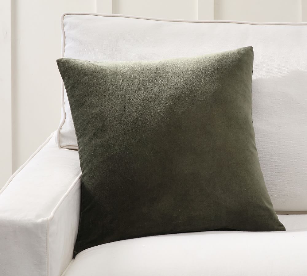 Everywhere Velvet Pillow - Moss, 20"