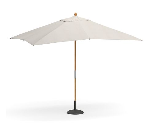 10' Rectangular Outdoor Patio Umbrella &ndash; Teak Frame​