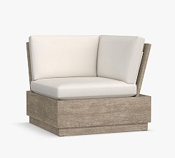 Open Box: Indio Platform Outdoor Corner Chair - Weathered Gray