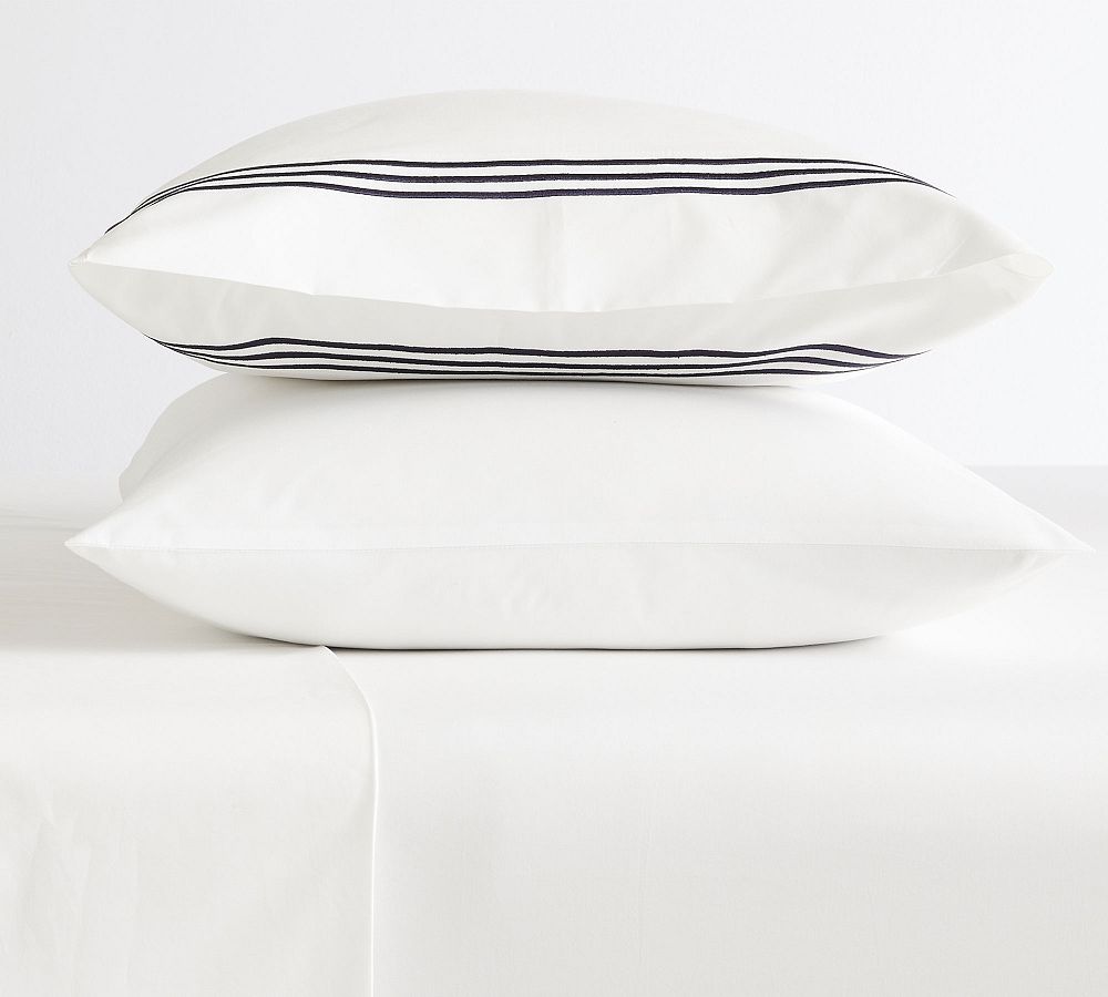 Grand Organic Percale Pillowcases - Set of 2 - Midnight, Standard, Set of 2