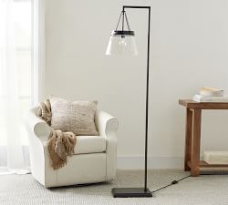 Caldwell Flared Recycled Glass Floor Lamp (65")
