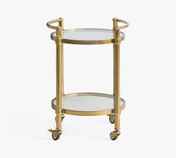 Everson Round Metal Bar Cart (20")