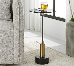 Kian Round Marble Cocktail Table (11.75")