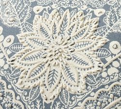 Kravet Heirloom Damask Embroidered Pillow