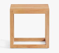 Teak Slatted Stool