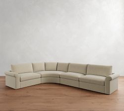 Westwood Roll Arm 4-Piece Curved Wedge Sectional (153")