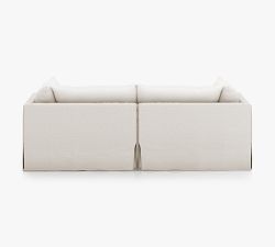 Enzo Slipcovered Double Chaise Sectional