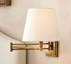 Leah Iron Swing Arm Sconce (14")