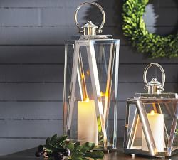 Angular Stainless Steel Outdoor Lantern