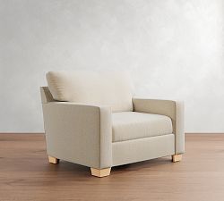 Buchanan Modern Square Arm Chair and a Half