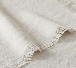 Frayed Linen Table Throw - Thumbnail 5