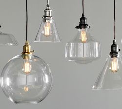 Glass Globe Cord Pendant (9"-13")