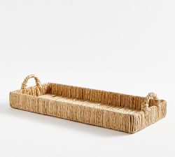 Malibu Handwoven Seagrass Rectangular Bar Tray