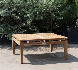 Miami Outdoor Teak 3-Piece Side Chair Seating Set with Coffee Table