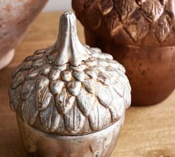 Acorn Lidded Scented Glass Candles - Harvest Spice