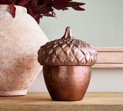 Acorn Lidded Scented Glass Candles - Harvest Spice