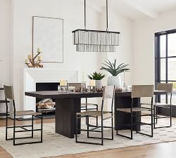 Astrid Capiz Rectangular Chandelier (37")