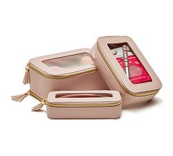 Sadie Vegan Leather 3-Piece Cosmetic Case