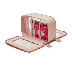 Sadie Vegan Leather 3-Piece Cosmetic Case
