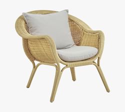 Nanna Ditzel Madame Alu-Rattan Outdoor Lounge Chair