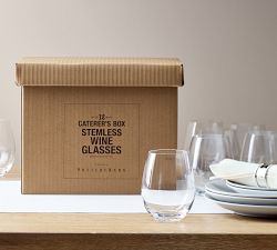 Caterer's Box Stemless Wine Glasses - Set of 12